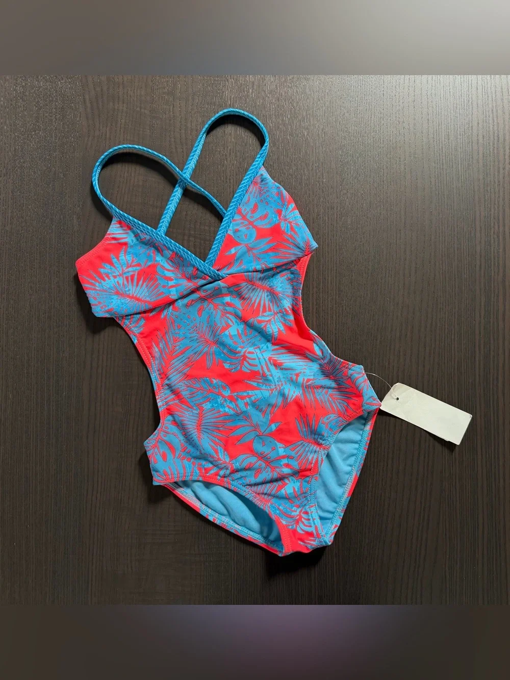 Roxy Coral & Turquoise Tropical One-Piece Swimsuit